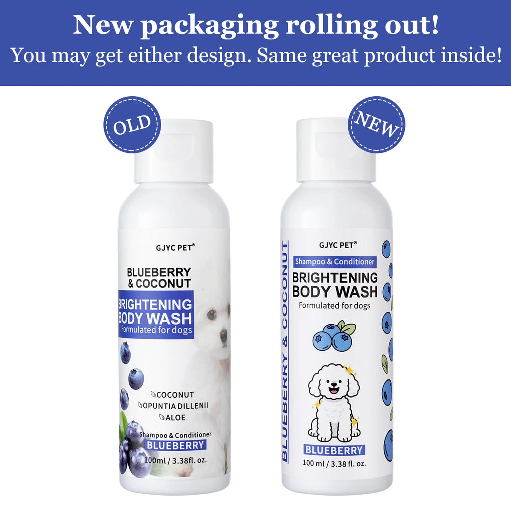 Blueberry Whitening Dog Shampoo for Bright, Shiny & Soft White Coats