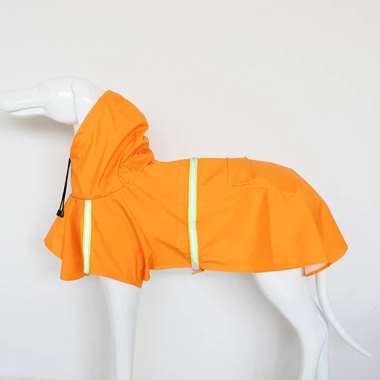 Corgi Cloak Style Hooded Dog Raincoat, Reflective Waterproof Poncho