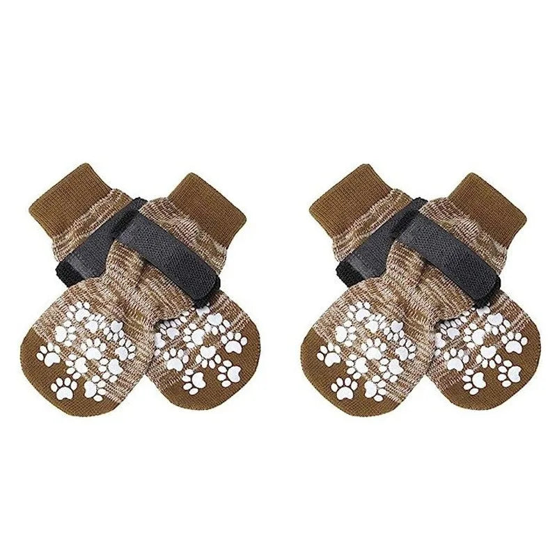 4-Piece Waterproof Anti-Slip Dog Socks for Dogs & Cats