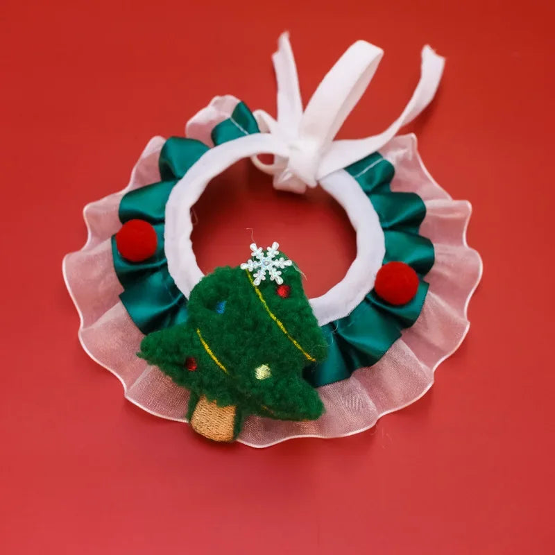 Christmas Pet Collar Bandana, Festive Holiday Dog & Cat