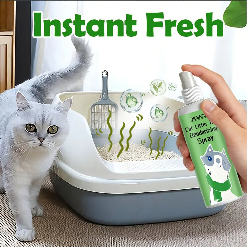Cat Litter Box Deodorizing Spray, Fast Urine & Feces Odor Eliminator