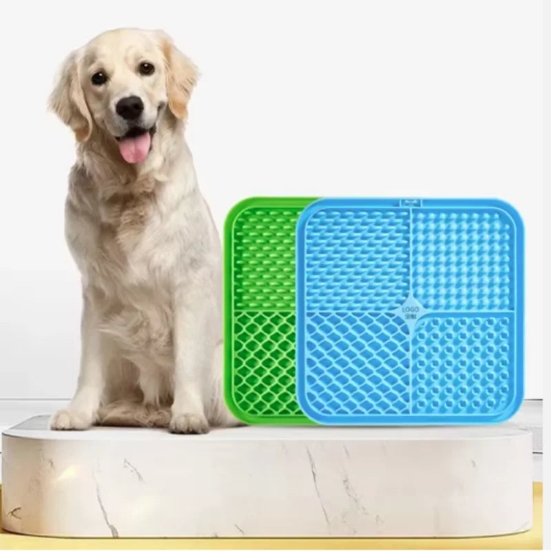 Pet Lick Mat Slow Feeding Plate with Suction, Training Aid