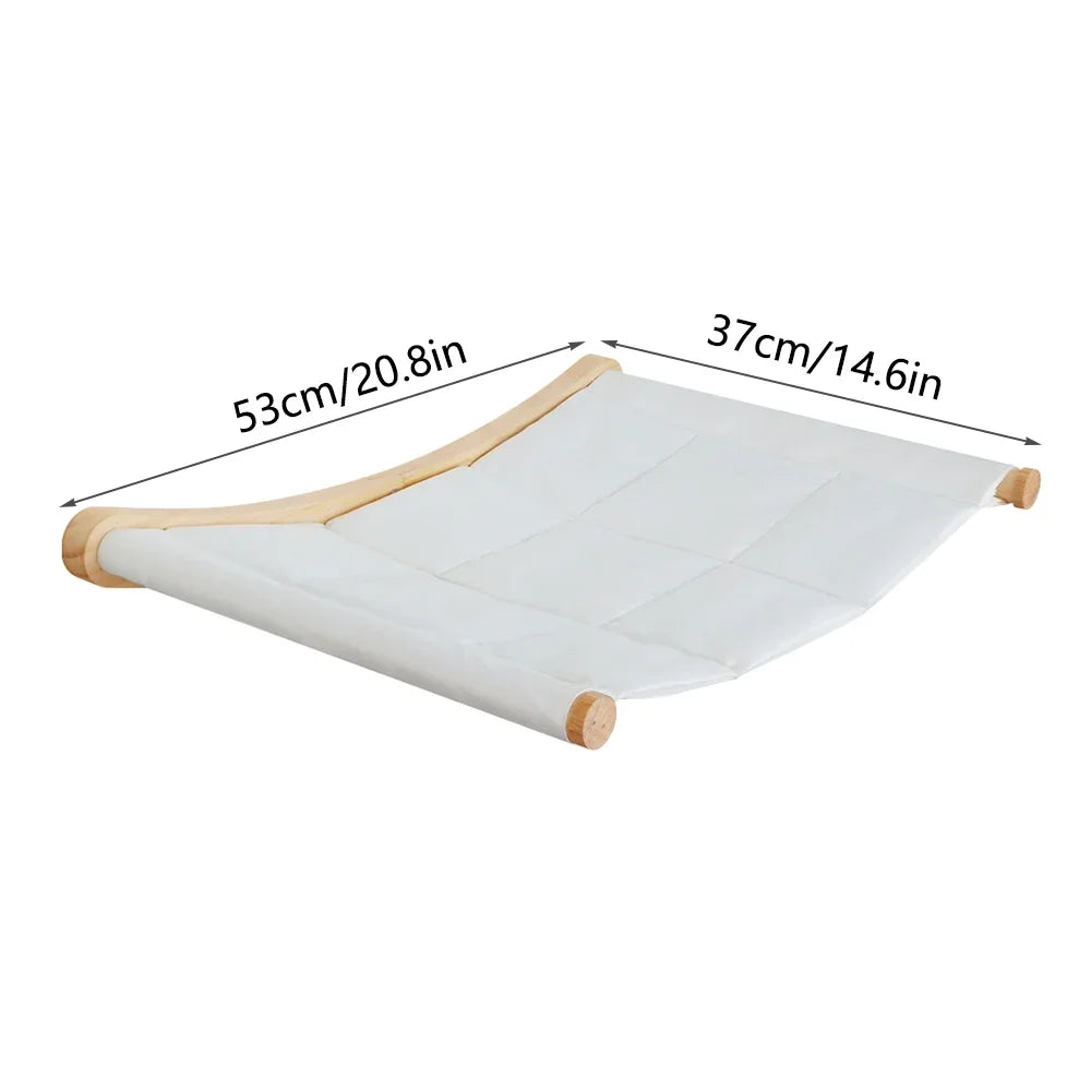 Wall-Mounted Cat Climbing Shelf Set with Scratching Post & Hammock