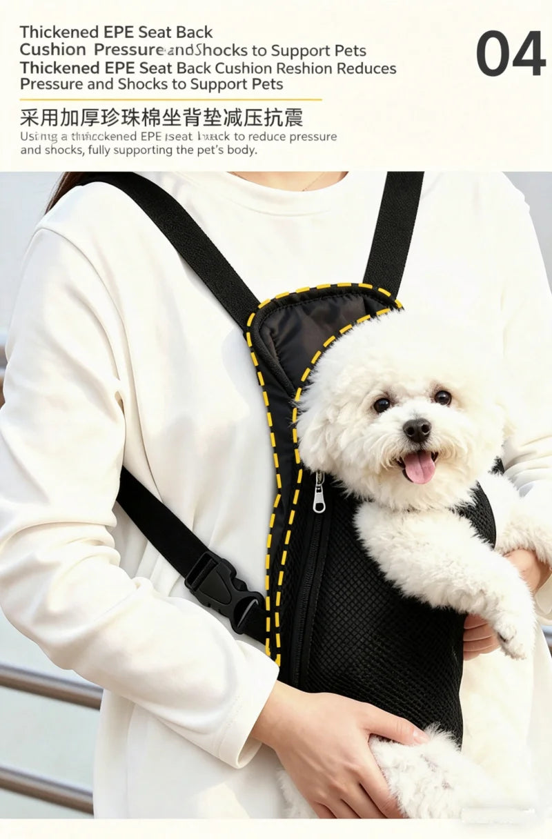 Double-Shoulder Pet Carrier Bag, Breathable Travel Backpack