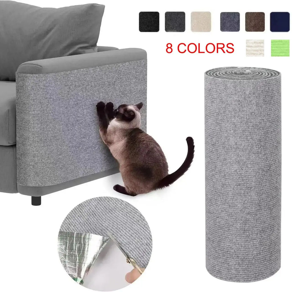 Self-Adhesive Cat Scratching Mat Trimmable Carpet Furniture Protector