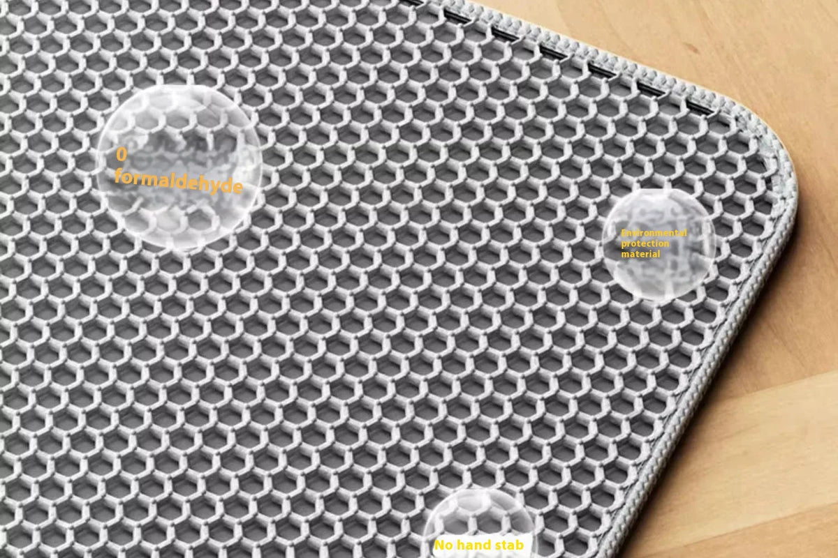 Heavy Duty Waterproof Cat Litter Mat, Double Layer Non-Slip