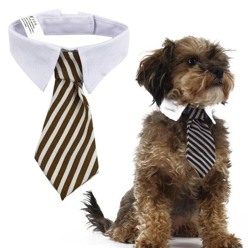 Christmas Cat & Dog Bow Tie Collar, Adjustable Striped