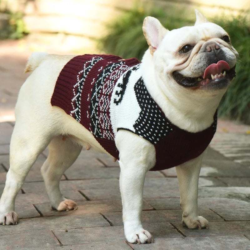 Soft Warm Christmas Turtleneck Dog Sweater for Small Dogs