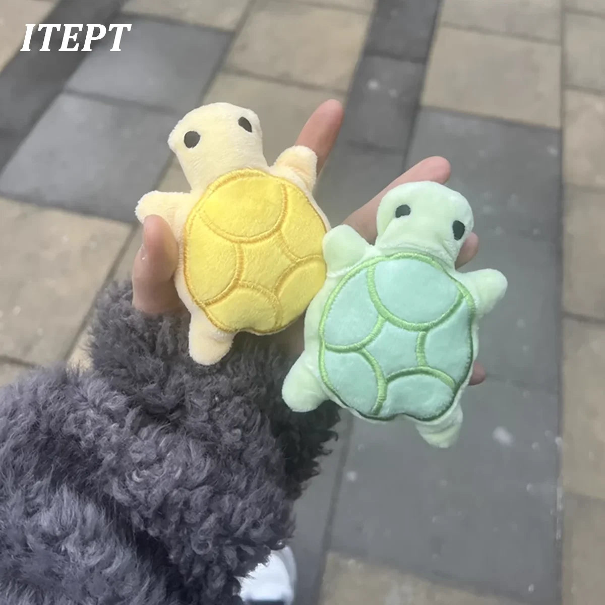 Mini Turtle Plush Squeaky Dog Toy for Puppies & Small Dogs