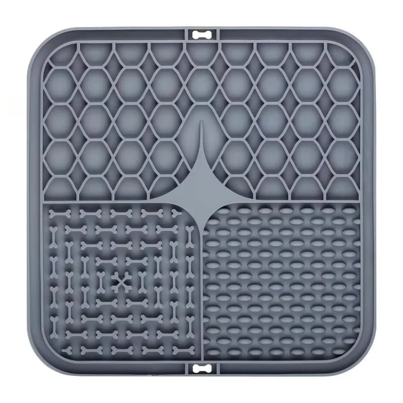 Silicone Suction Lick Mat for Dogs, Slow Feeder Bath Distraction Pad