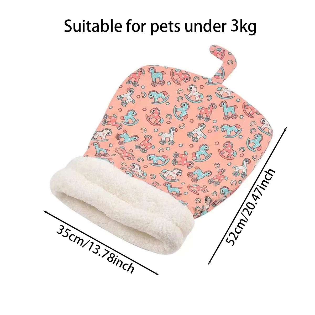Cozy Plush Cat Sleeping Bag, Warm Pocket Quilt Bed for Kittens