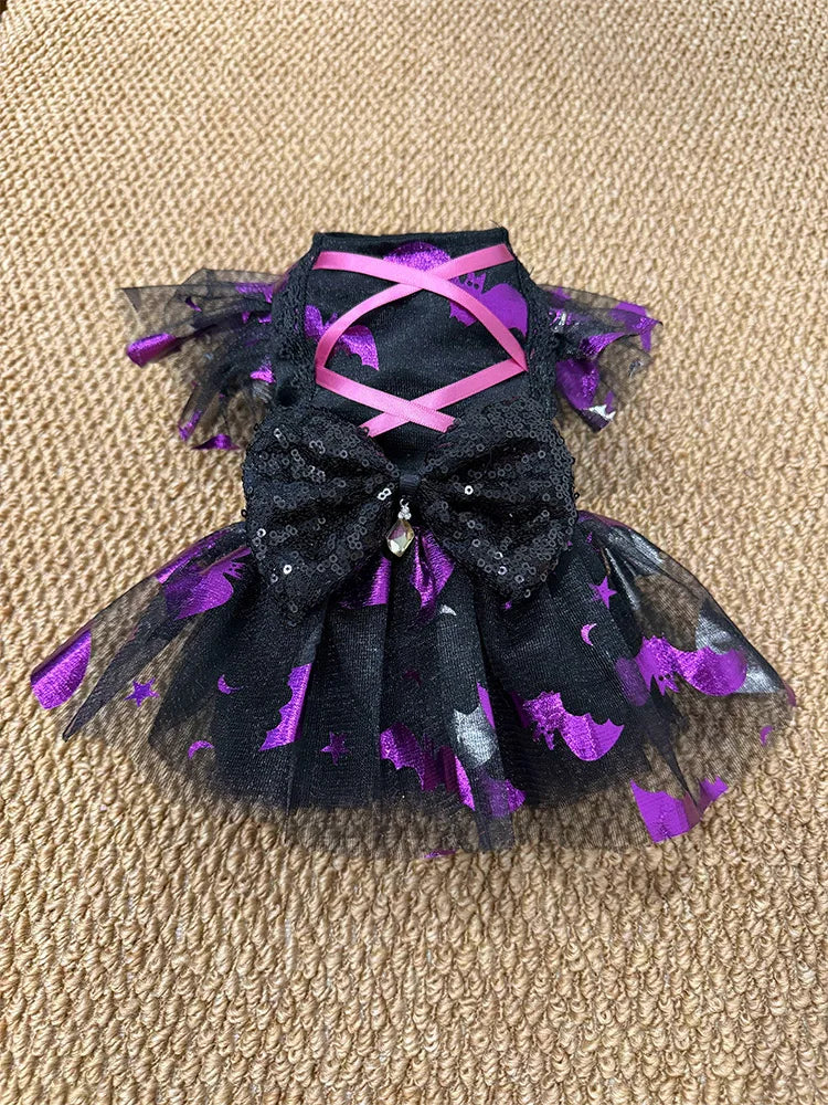 Gothic Witch Princess Halloween Costume for Cats and Small Dogs
