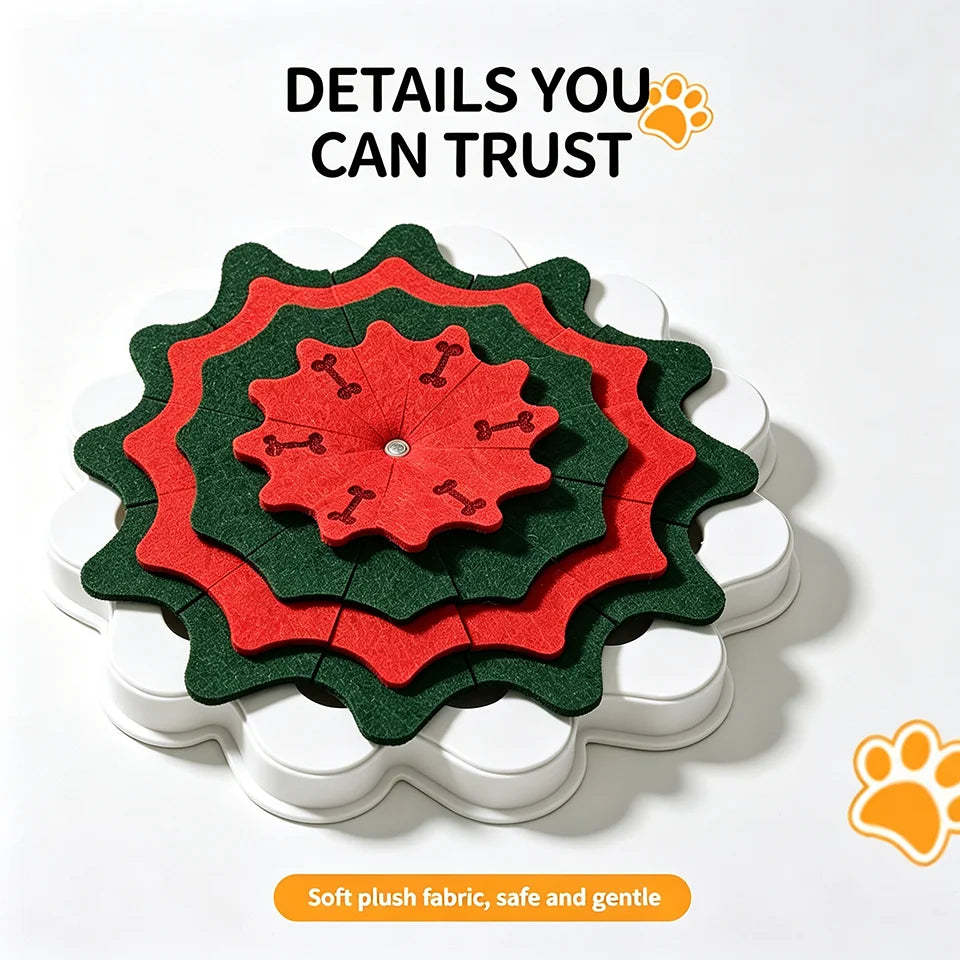 Felt Snuffle Mat for Dogs – Slow Feeder Puzzle Toy for Puppies & Cats