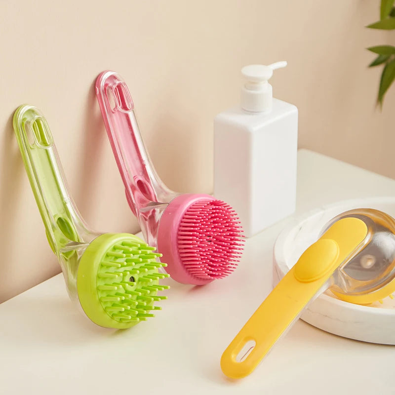 Massaging Pet Bath Brush for Small Dogs and Cats
