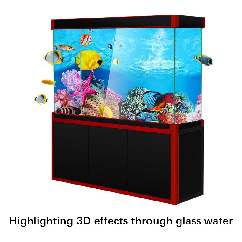 3D HD Aquarium Fish Tank Background Wallpaper Decor