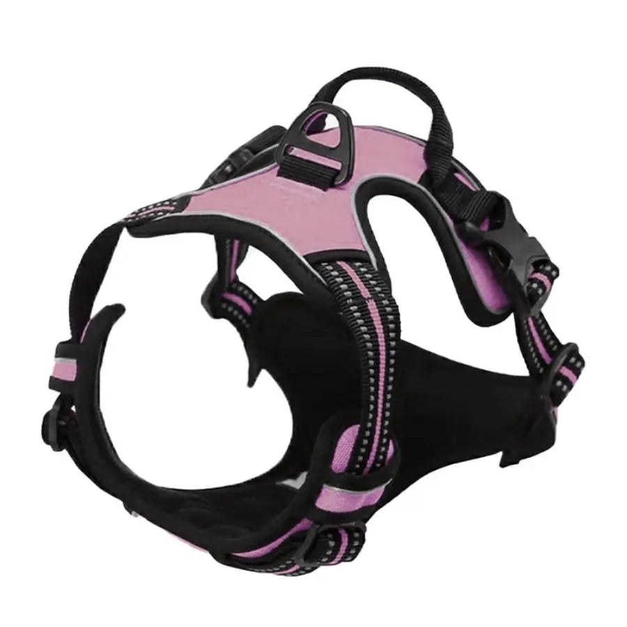 Adjustable No-Pull Dog Harness with Front Clip & Reflective Strips