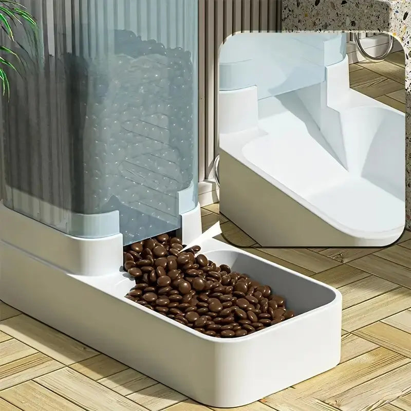 Gravity Pet Food and Water Dispenser Set for Dogs and Cats
