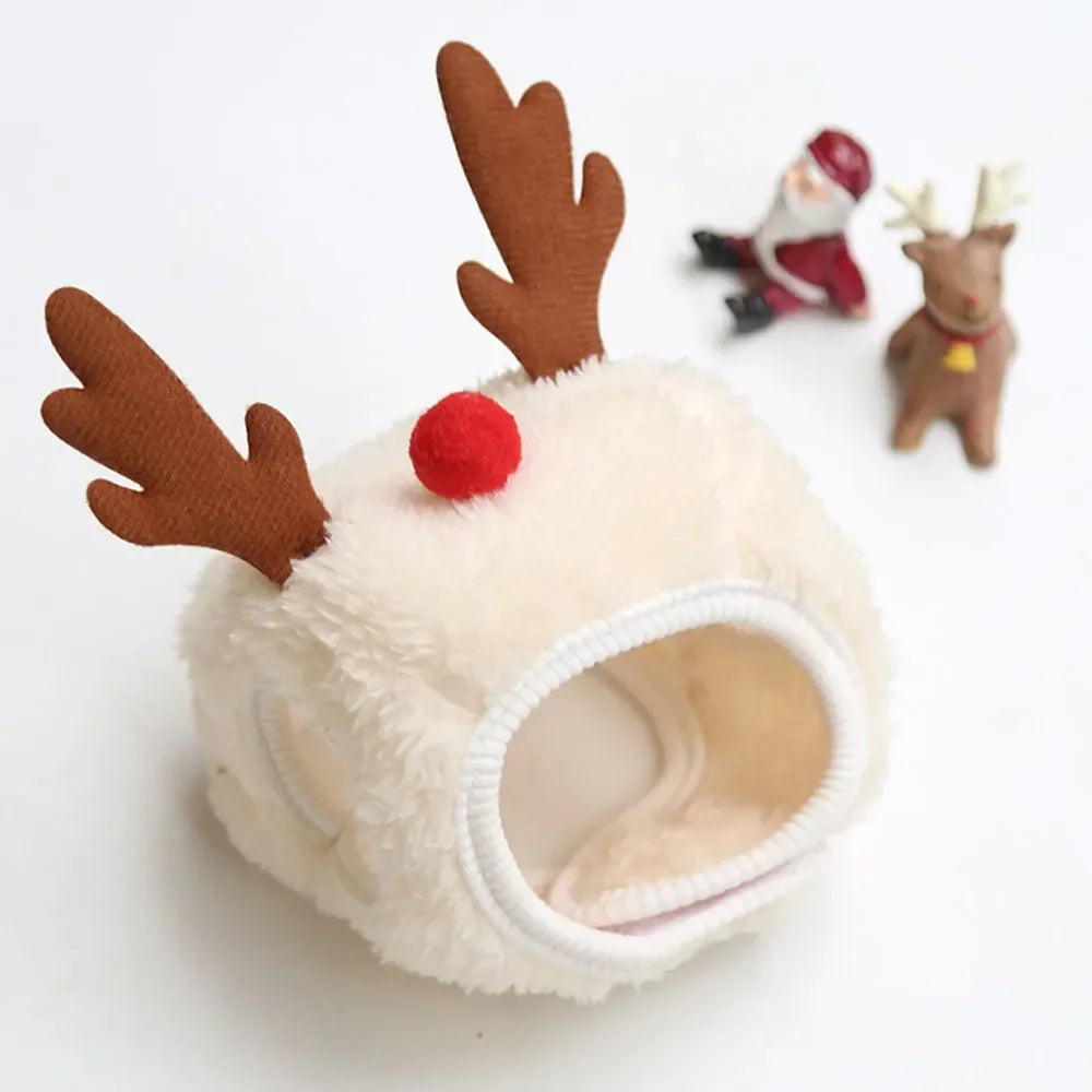 Christmas Santa & Elk Hat with Bandana Set for Cats & Dogs