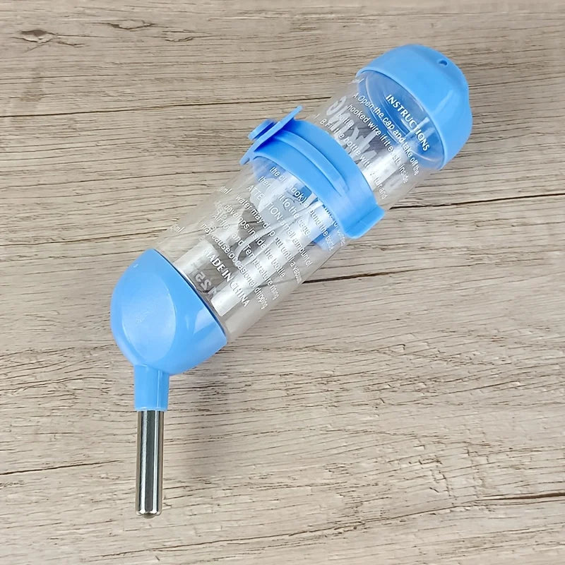 250ml Small Animal Hanging Water Bottle, No-Drip Rodent Drinker for Hamsters and Rabbits