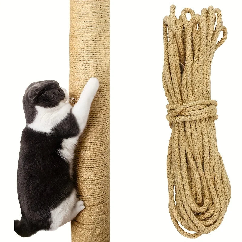 Natural Jute Rope Cat Scratcher for Furniture Protection 10M