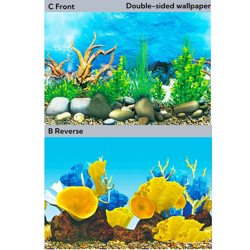 3D HD Aquarium Fish Tank Background Wallpaper Decor