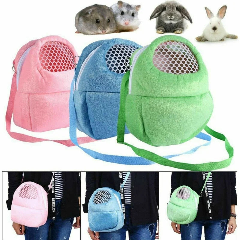 Breathable Small Pet Carrier Pouch for Guinea Pigs, Hamsters & Rats