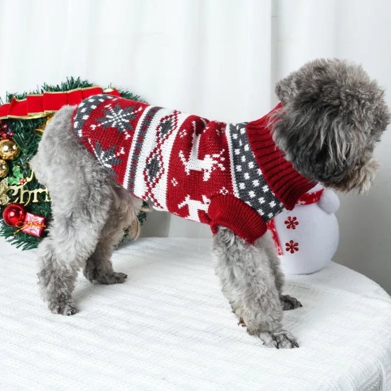 Knitted Christmas Sweater for Small and Medium Dogs and Cats