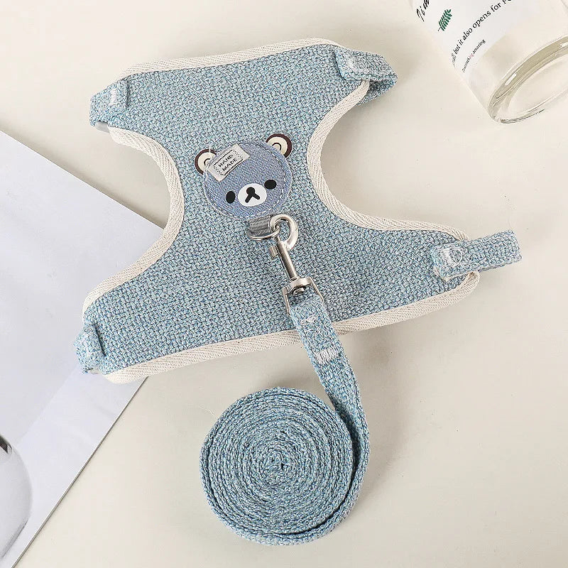Adjustable Rabbit Harness and Leash Set for Safe Outdoor Walks