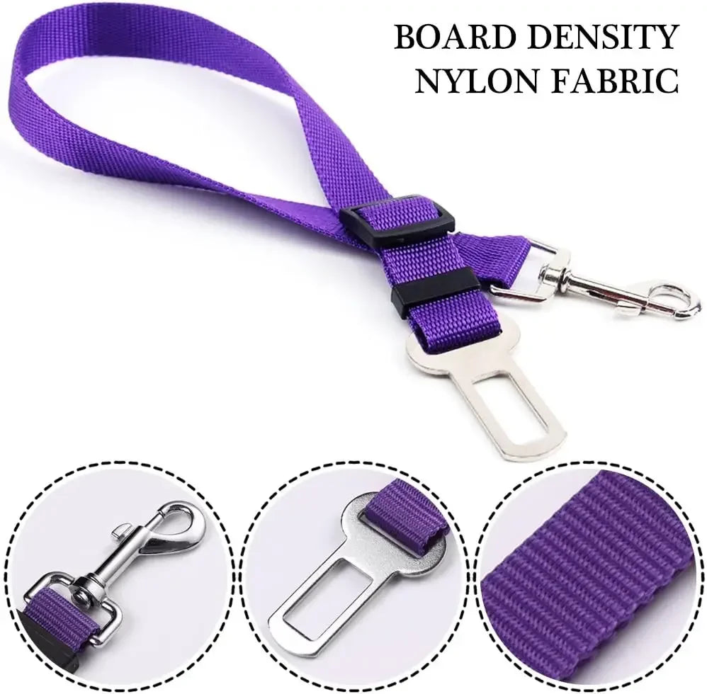Adjustable Dog Car Seat Belt Safety Harness for Vehicles