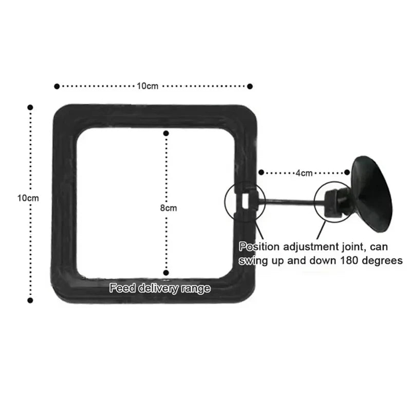 Floating Aquarium Feeding Ring with Suction Cup, Fish Food Feeder Station