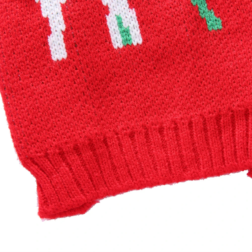Christmas Dog Sweater, Geometric Pattern Winter Knit Puppy Coat