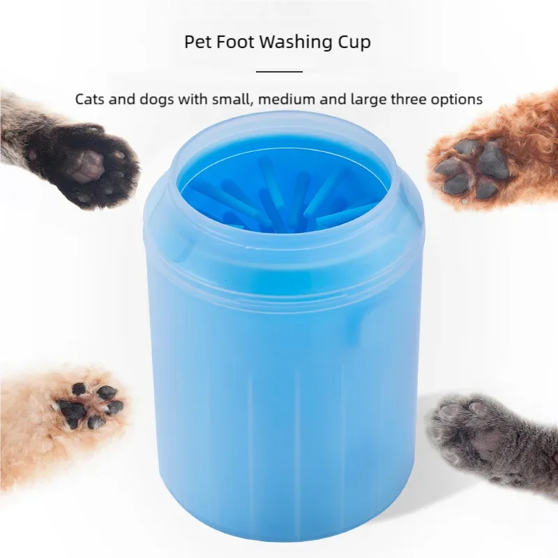 Portable Dog Paw Cleaner Cup with Soft Silicone Bristles