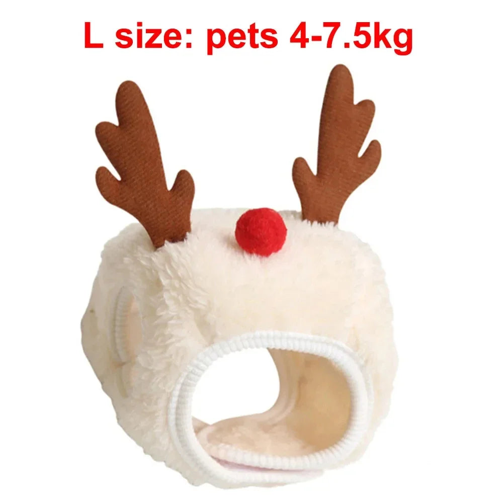 Christmas Santa & Elk Hat with Bandana Set for Cats & Dogs