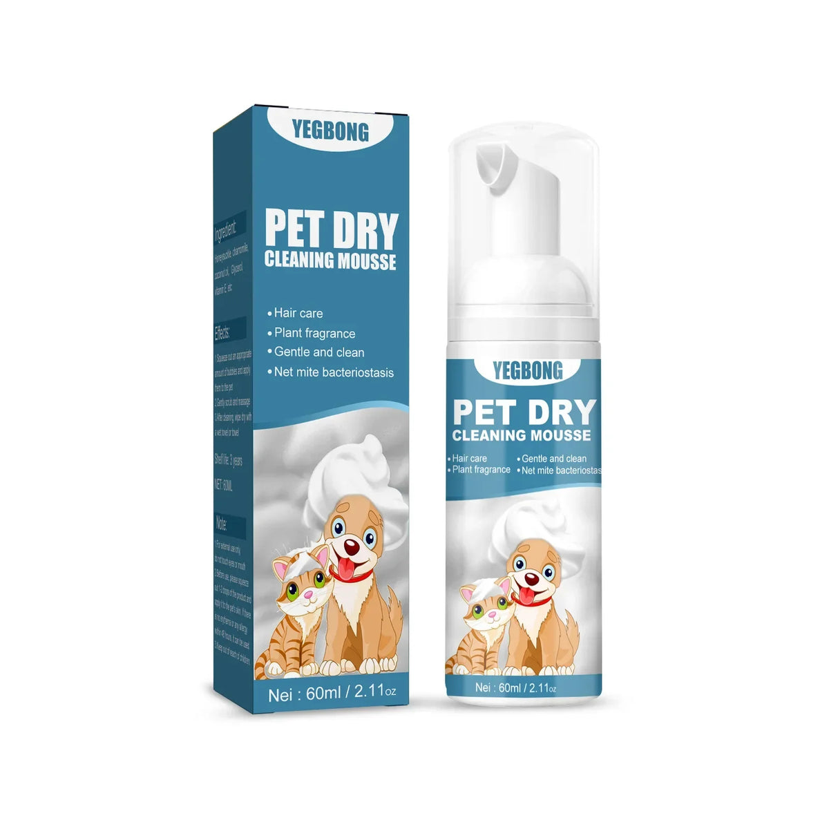 Waterless No-Rinse Cleaning Mousse Shampoo for Dogs & Cats