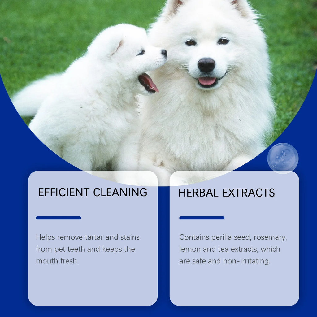 Pet Teeth Cleaning Powder for Dogs and Cats, Tartar & Bad Breath Care