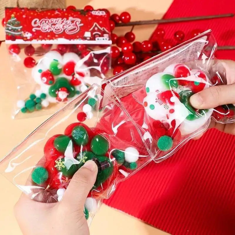 Christmas Cat Paw Squishy Fidget Toy, Stress Relief Gift