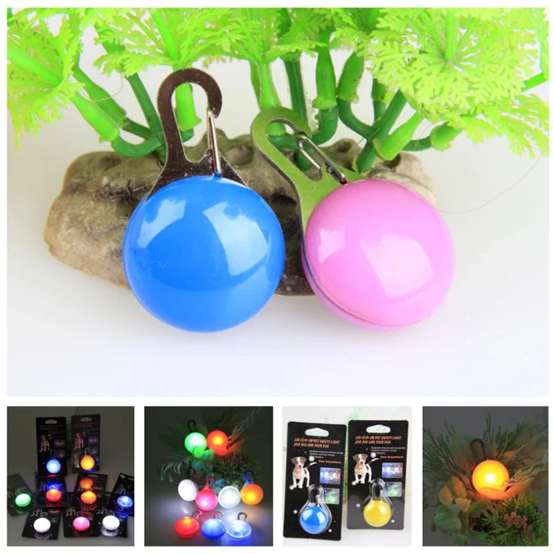 LED Glowing Pet Collar Pendant, Night Safety Light for Dogs & Cats