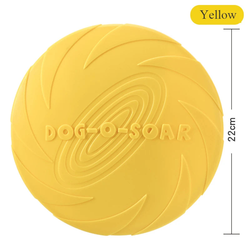 Silicone Dog Frisbee, Bite-Resistant Flying Disc, Assorted Colors