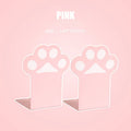 Paw Print Metal Bookends Pair, Non-Skid Book Stoppers for Pet Lovers