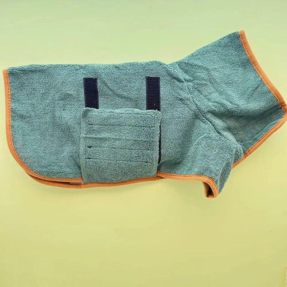 Absorbent Dog Bathrobe, Quick-Drying Pet Bath Towel for Dogs & Cats
