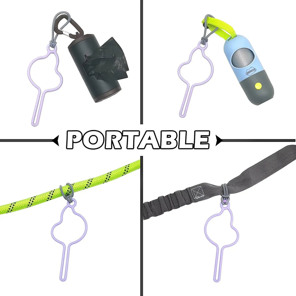 Hands-Free Dog Poop Bag Dispenser Holder for Leash Walks