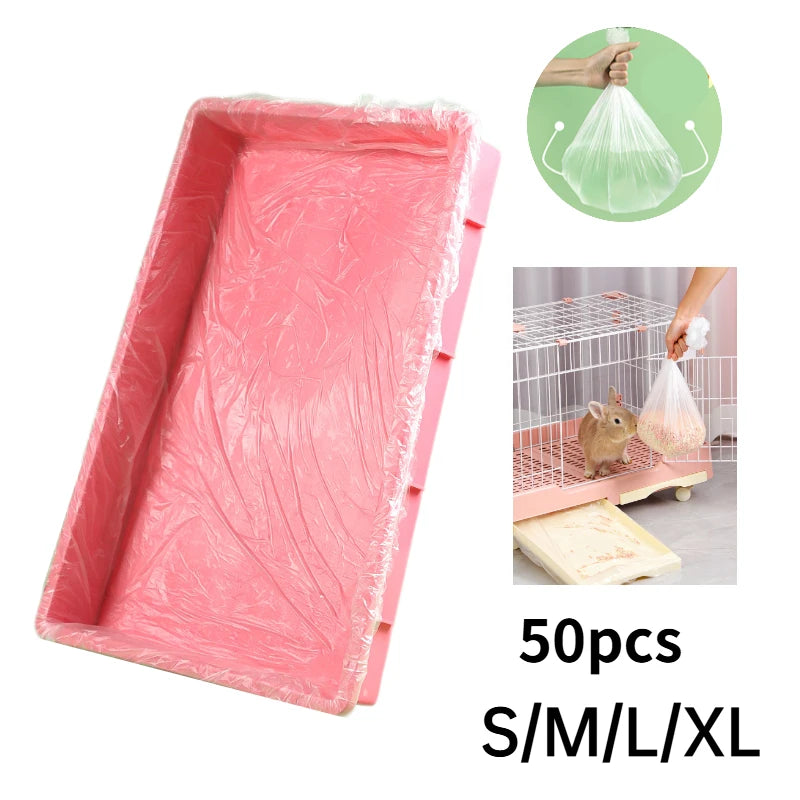 Disposable Cage Liners 50-Pack for Rabbits, Guinea Pigs & Small Pets