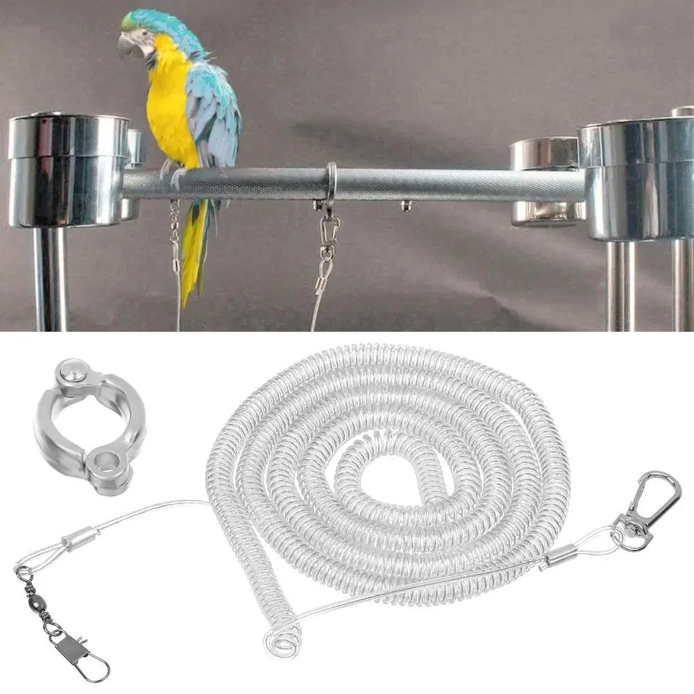 Parrot Flight Training Leash with Anti-Bite Harness for Small Birds