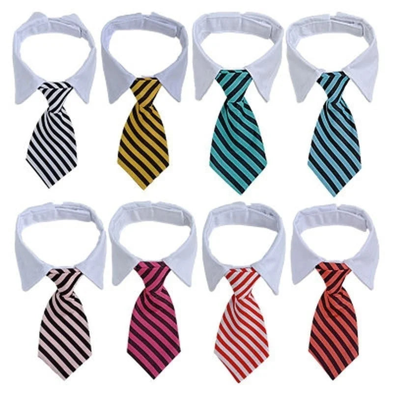 Christmas Cat & Dog Bow Tie Collar, Adjustable Striped
