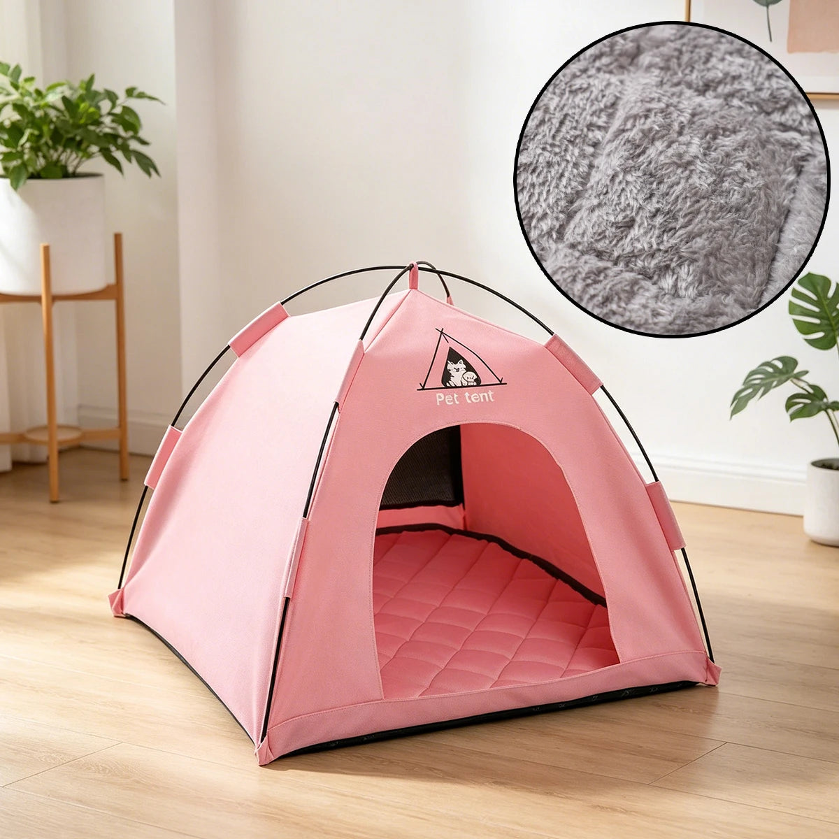Waterproof Teepee Tent Bed for Dogs & Cats, Washable Indoor/Outdoor