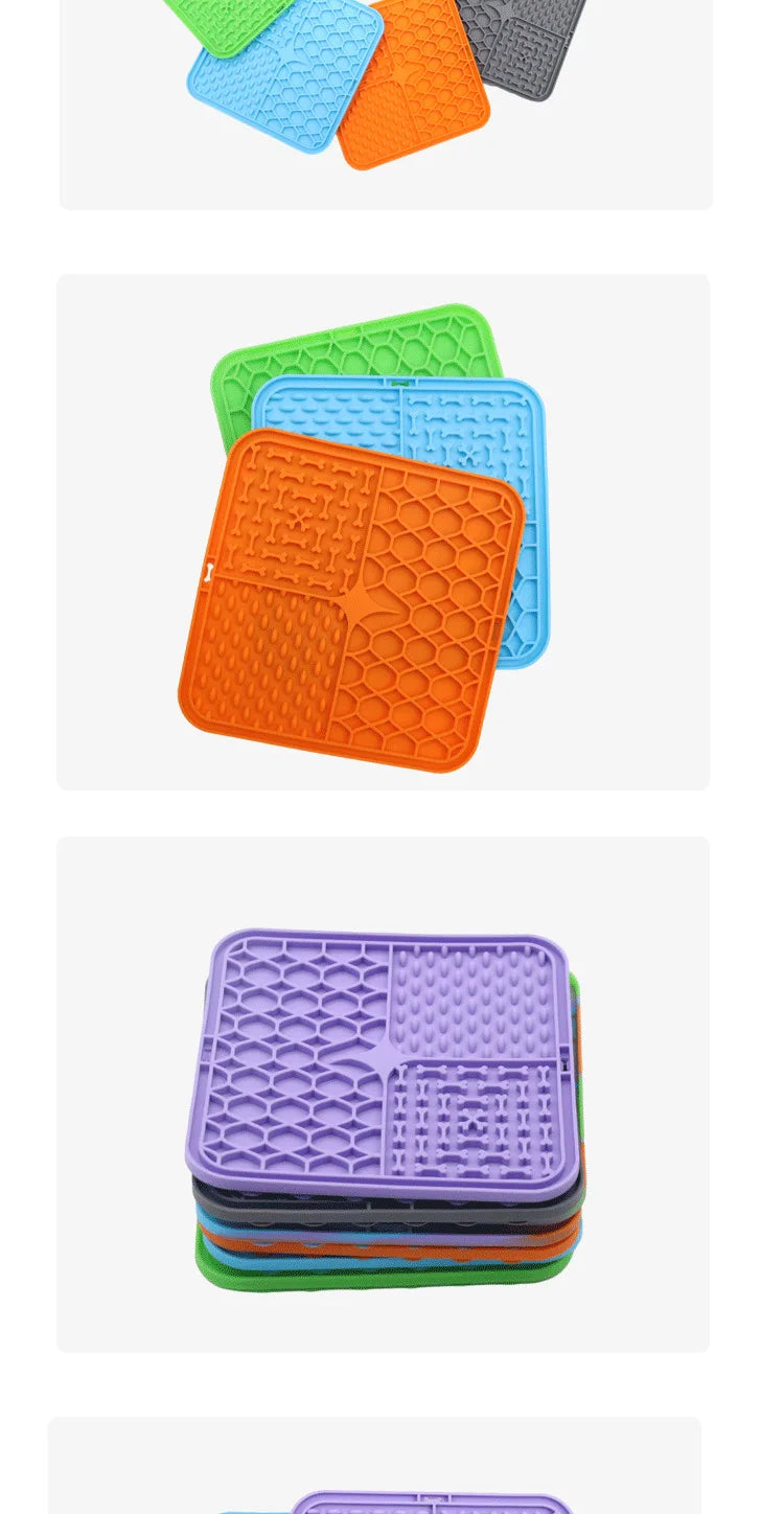 Suction Cup Dog Lick Mat for Bath Time Distraction and Grooming
