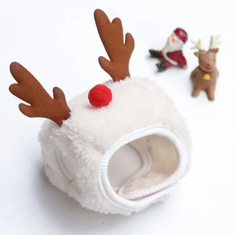 Christmas Santa Hat & Bandana Set for Dogs & Cats, Photo Prop