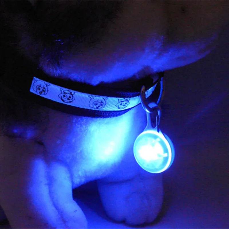 LED Glowing Pet Collar Pendant, Night Safety Light for Dogs & Cats