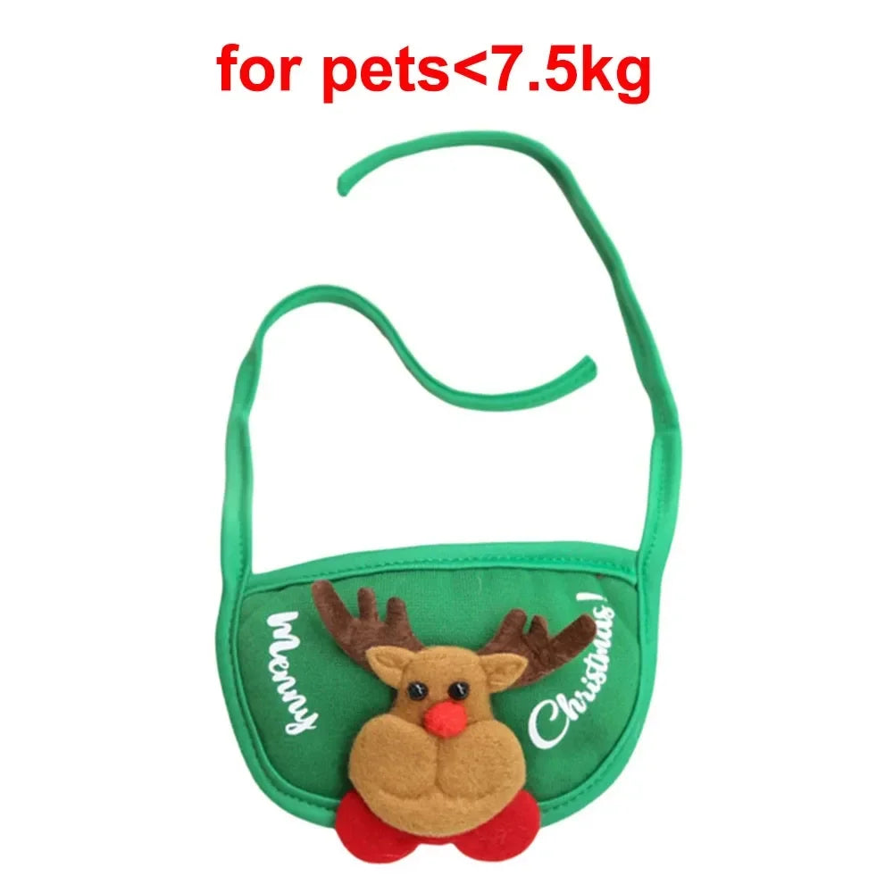 Christmas Santa & Elk Hat with Bandana Set for Cats & Dogs