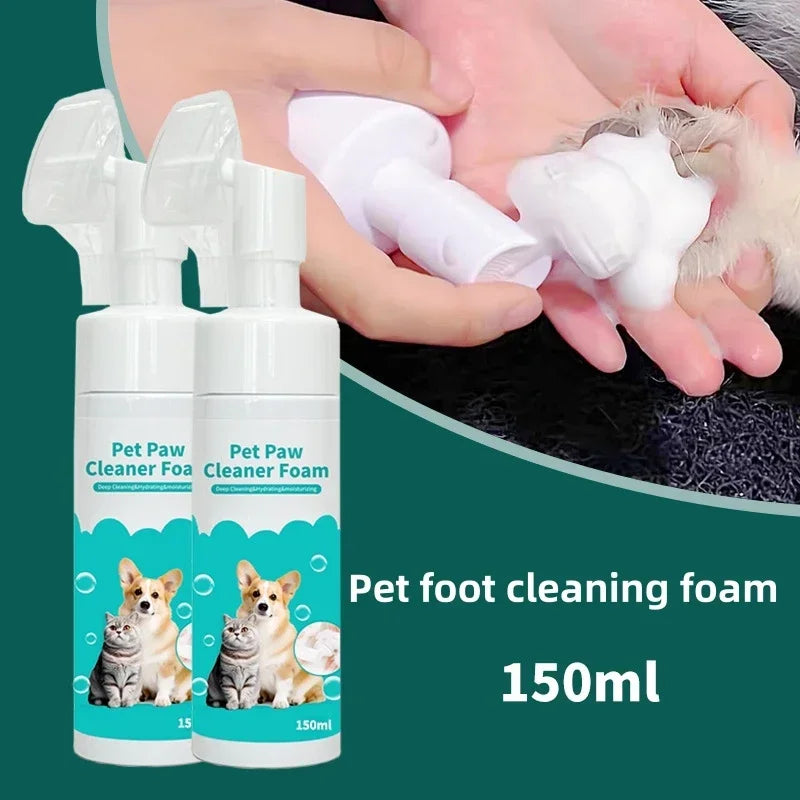 No-Rinse Paw Cleaning Foam for Dogs & Cats, Gentle Foot Wash 150ml